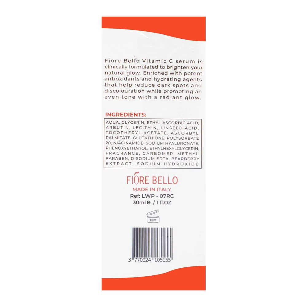 Comfortable casual fiore bello brightening vitamin c serum, 30ml