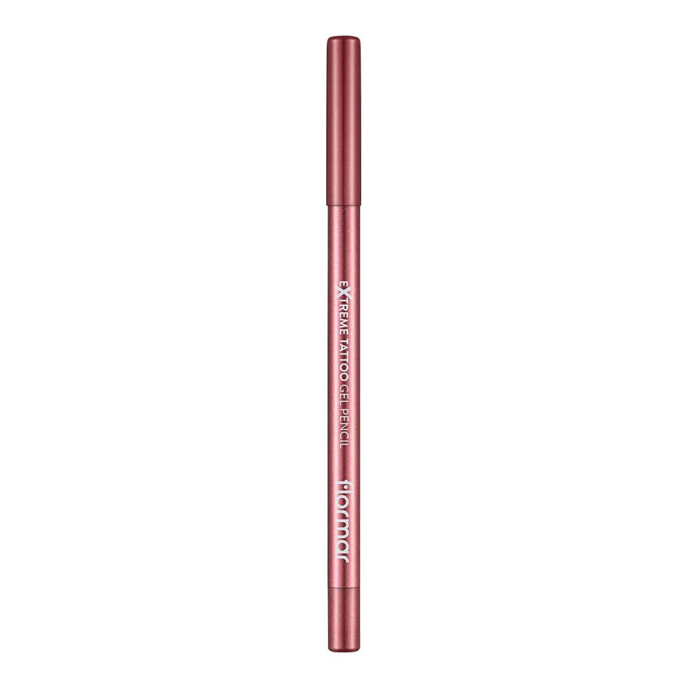 Side view of flormar extreme tattoo gel pencil, 09 pink star