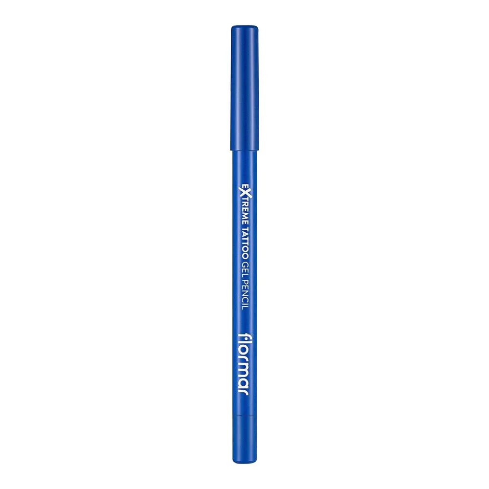 Side view of flormar extreme tattoo gel pencil, 12 blue dream