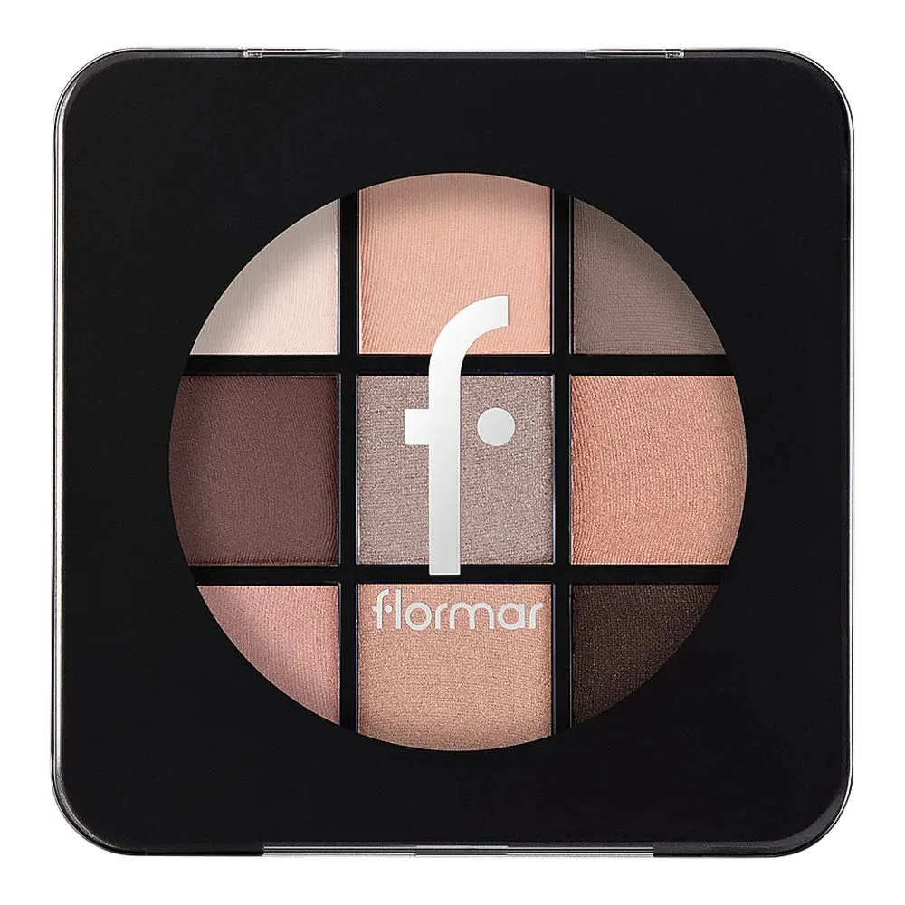 Flormar Eye Shadow Palette, 005 Nude Dude 9-Pack close up view