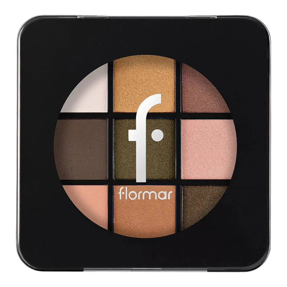Flormar Eye Shadow Palette, 007 Grand Galaxy 9-Pack close up view