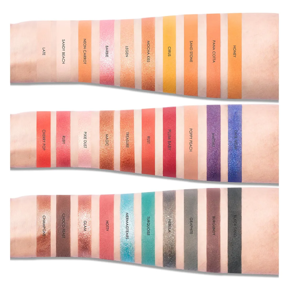 Focallure Endl Possibilities Eyeshadow Palette, 30 Shades, FA-82 close up view
