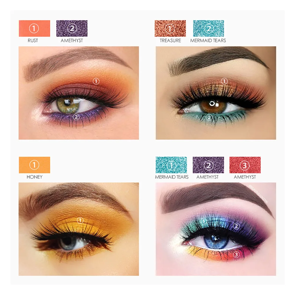 Focallure Endl Possibilities Eyeshadow Palette, 30 Shades, FA-82 shades and color detail