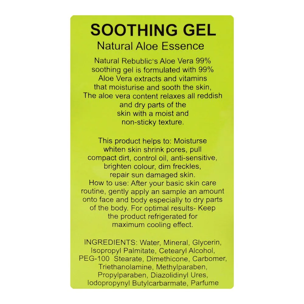 Comfortable casual fruit of the wokali 99% aloe vera soothing gel, 250ml