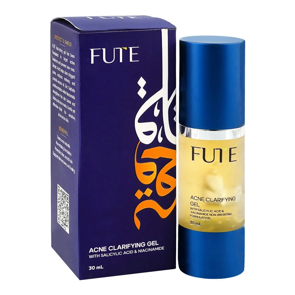 Fute Acne Clarifying Gel, Salicylic Acid, Niacinamide & Sulphate, For Sensitive & Acne-Prone Skin, 30ml