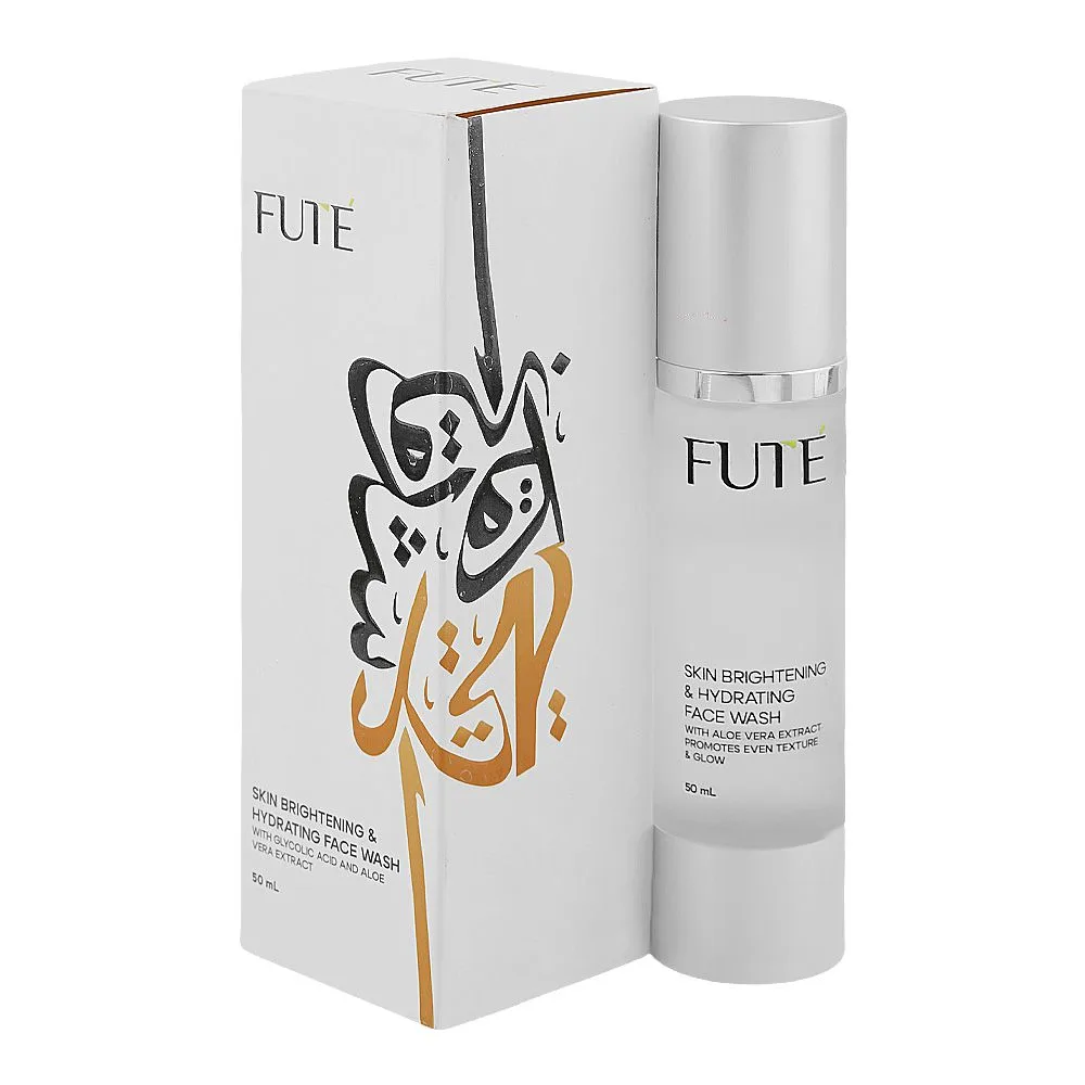Fute Intensive Skin Glowing Skin Brightening Face Wash, Glycolic Acid, Lactic Acid, Niacinamide & Vitamin E, For Intensive Skin Glowing, 50ml