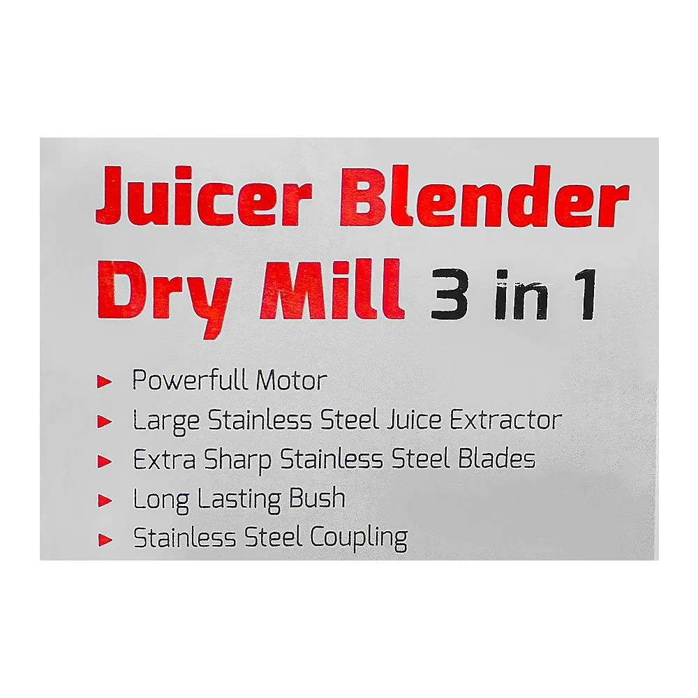 Comfortable casual gaba national 3-in-1 juicer/blender/dry mill, 500w, gn-1777/23