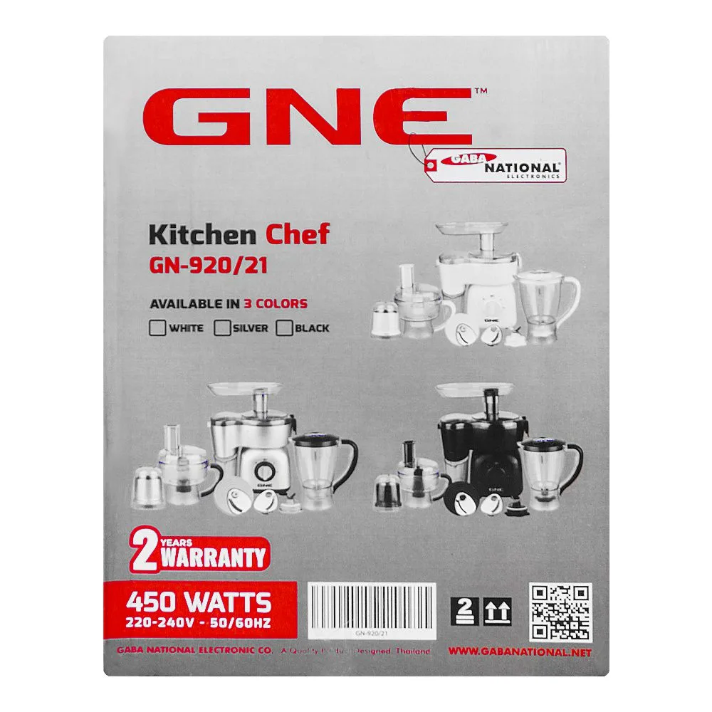 Comfortable casual gaba national 5-in-1 kitchen chef, 450w, gn-920/21