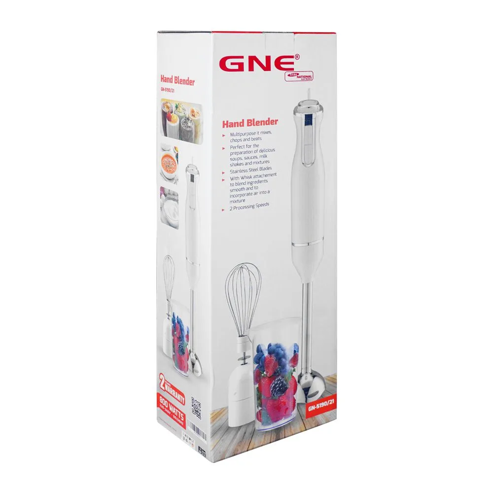 Side view of gaba national hand blender & egg beater, 800w, gne-5190
