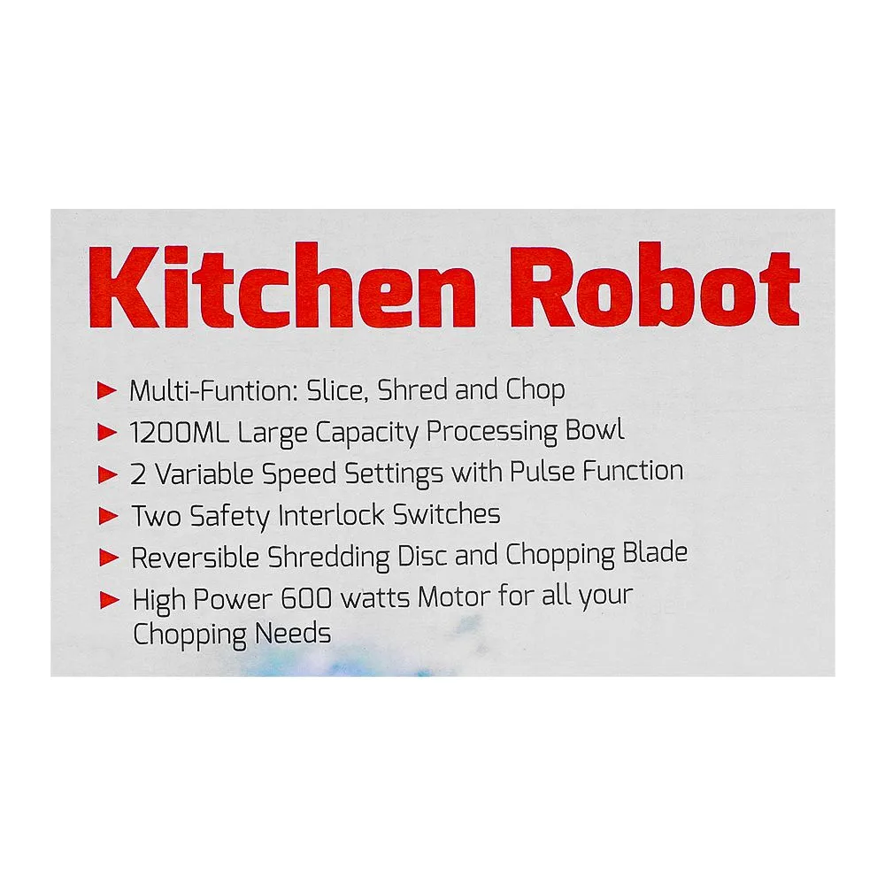 Close-up design of gaba national kitchen robot, 1200ml capacity, 600w, gn-5026/22