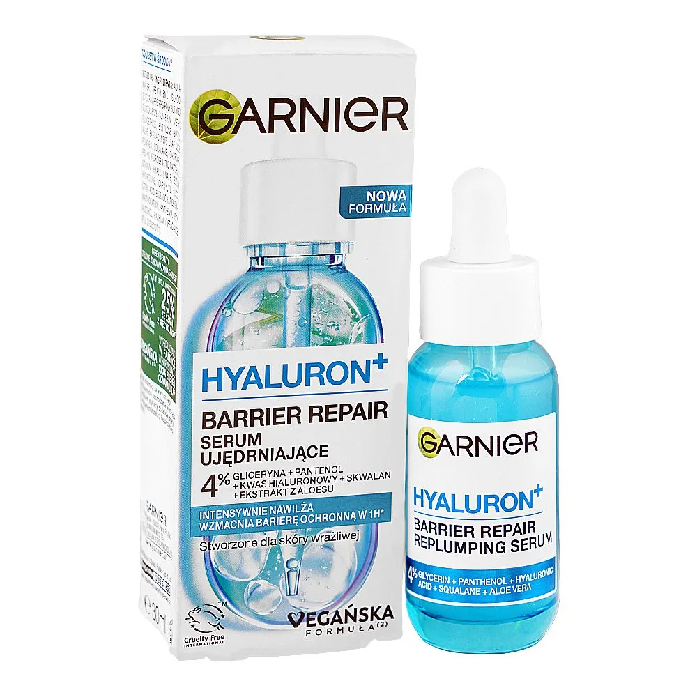 Garnier Hyaluron+ Barrier Repair Serum, Glycerin & Hyaluronic Acid, For Dry Skin, 30ml