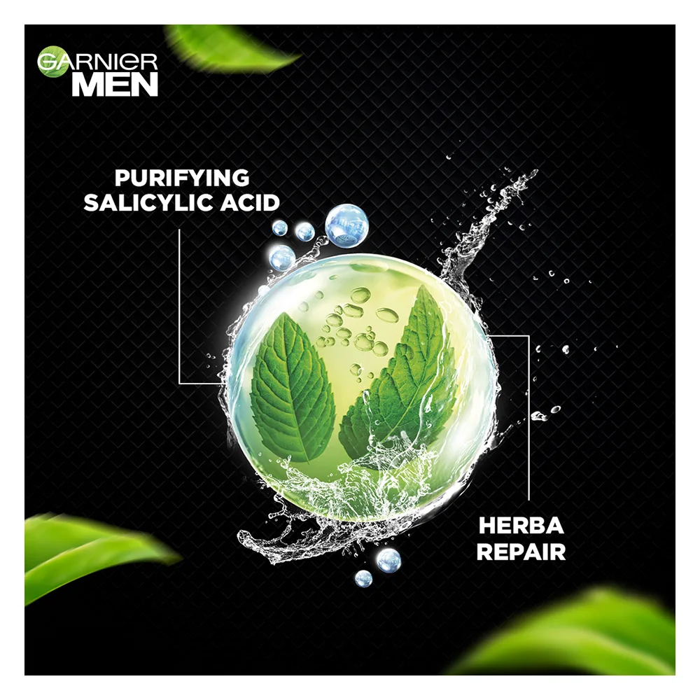 Premium everyday wear garnier men oil clear face wash 50ml - removes impurities, keeps skin fresh & radiant all day