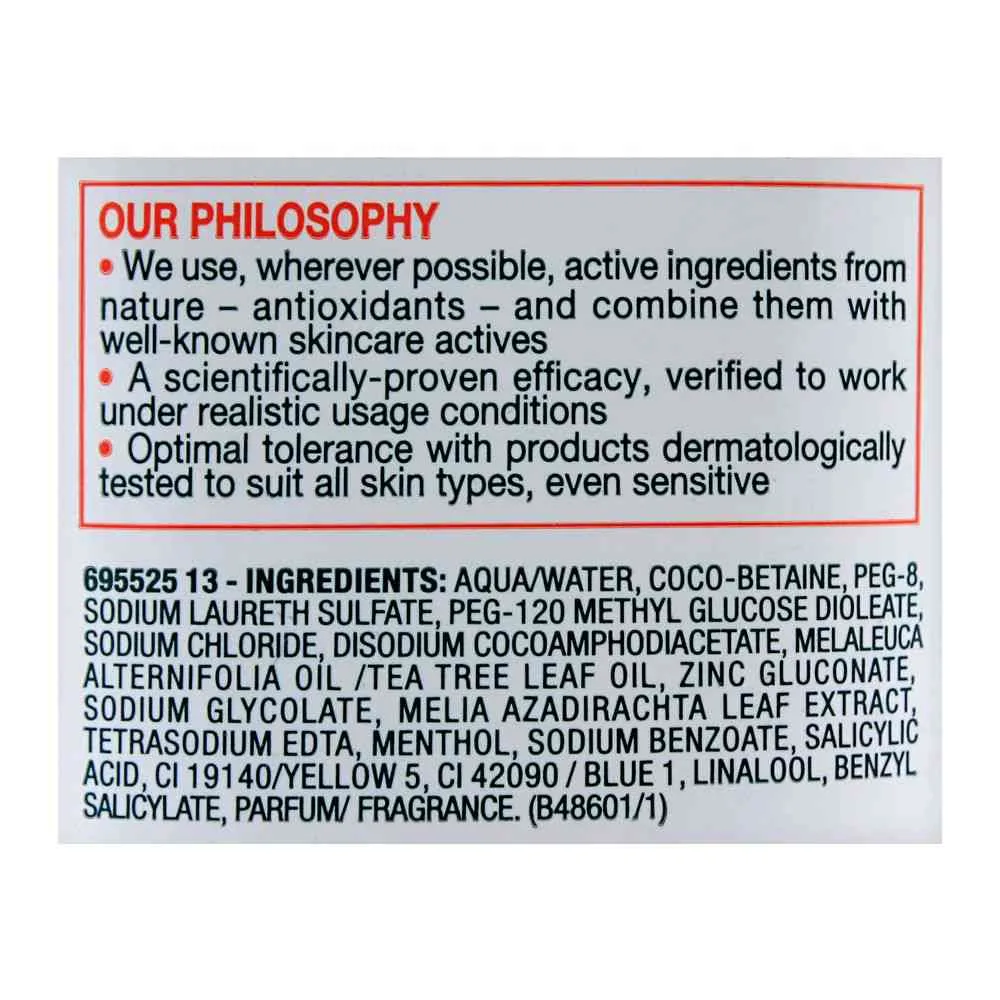 Front angle of garnier skin active pure active neem purifying face wash, for normal to oily skin 100ml - dissolve dirt and impurities