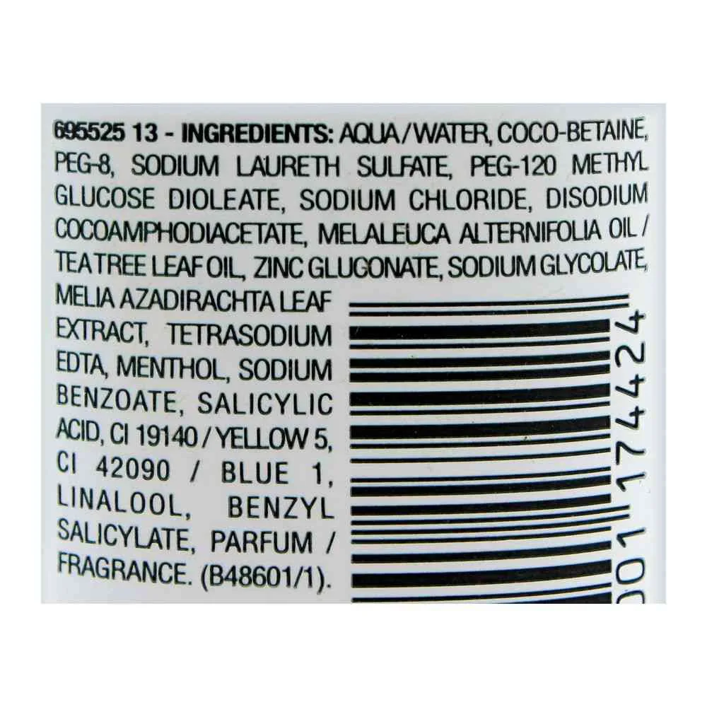 Front angle of garnier skin active pure active neem purifying face wash, for normal to oily skin 50ml - dissolve dirt and impurities