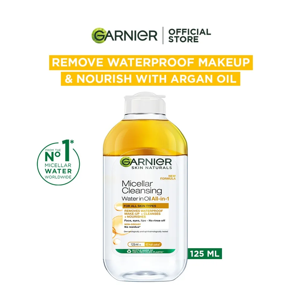 Garnier Skin Naturals Micellar Cleansing Water In Oil All In One, For All Types Of Skin, 125ml