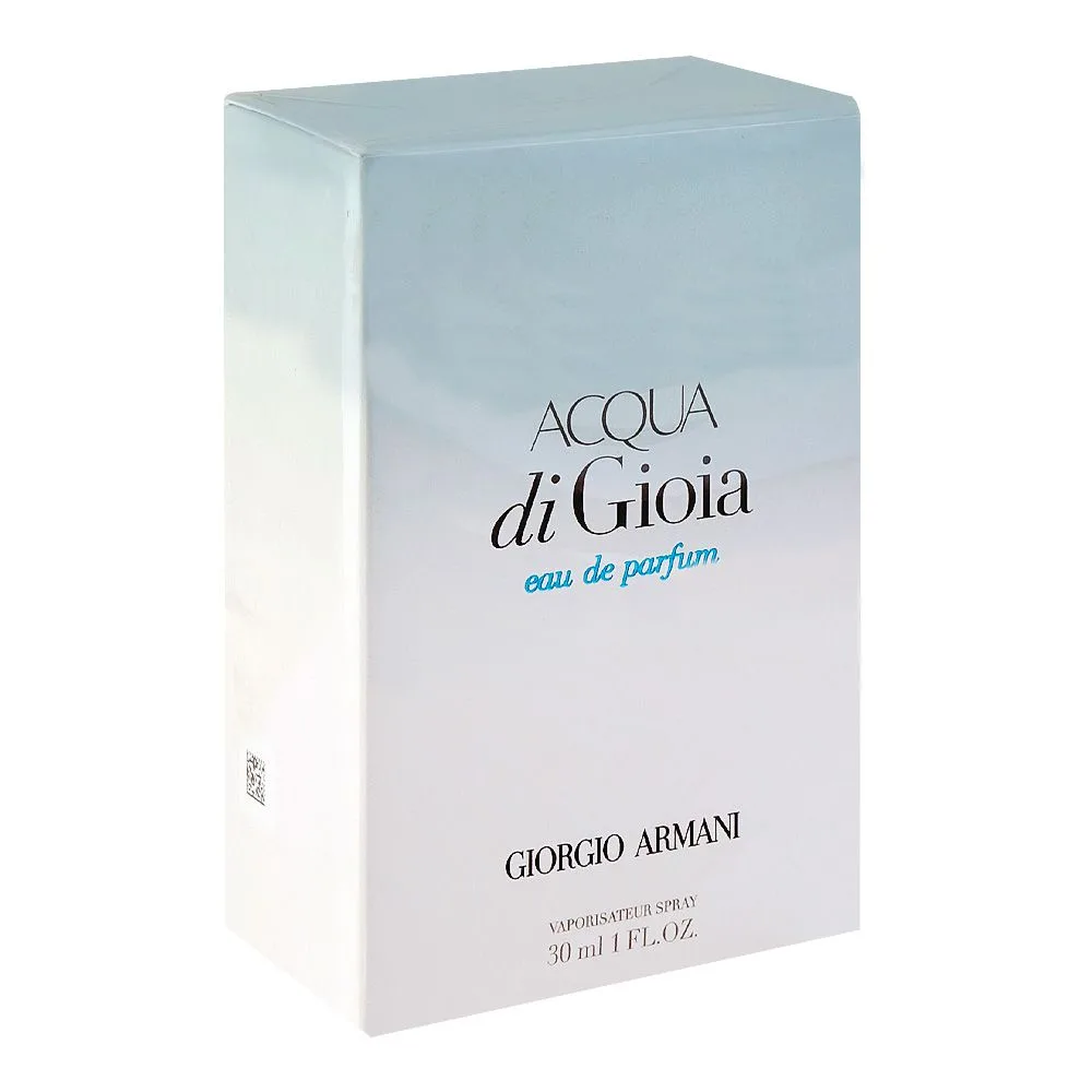 Side view of giorgio armani acqua di gioia, eau de parfum, for women, 30ml