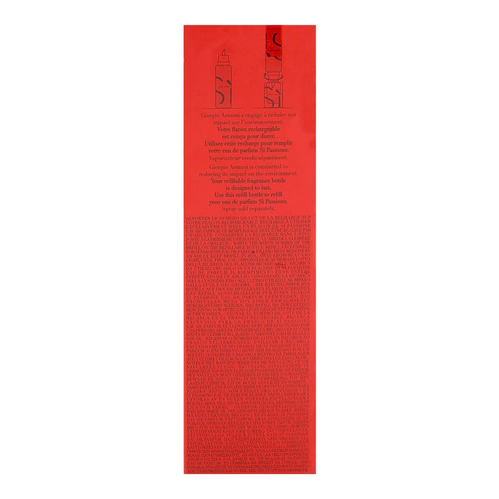 Comfortable casual giorgio armani passione recharge-refill, eau de parfum, for women, 100ml