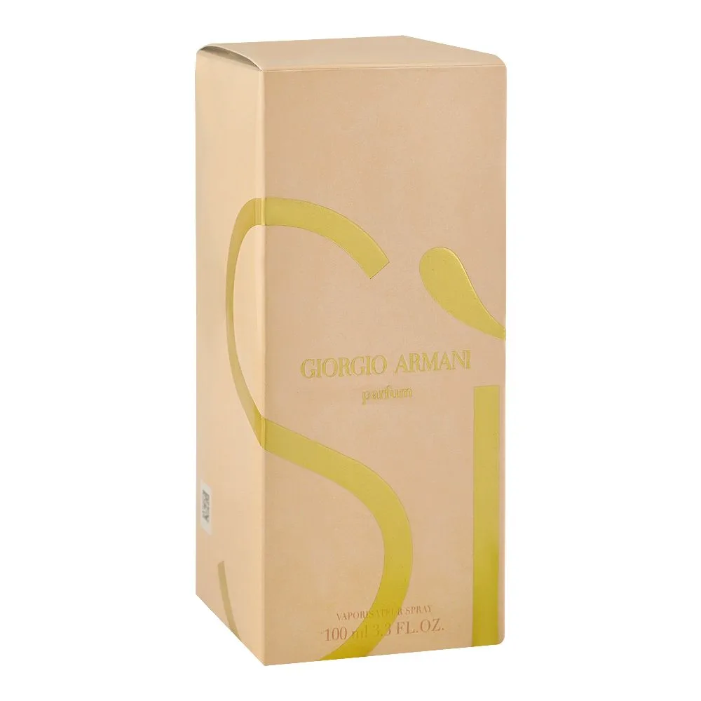 Side view of giorgio armani si parfum, for women, 100ml