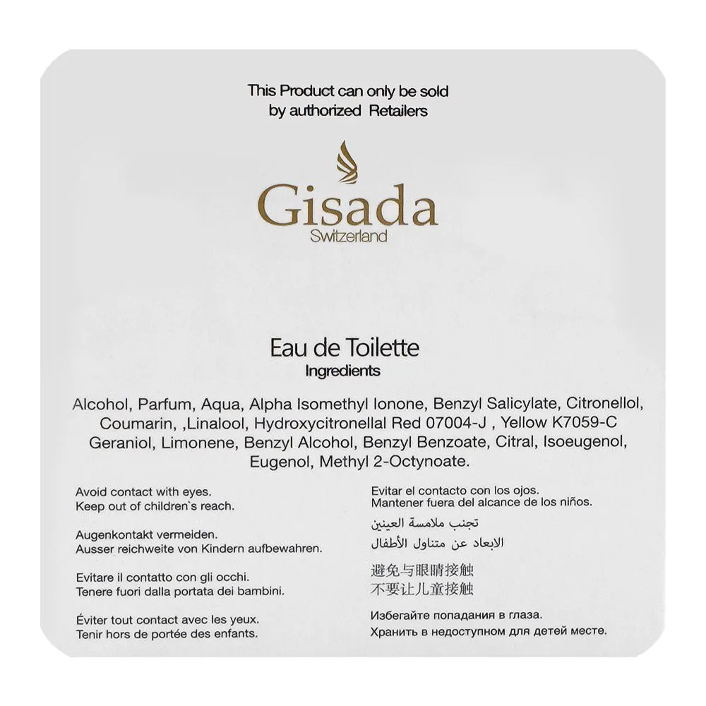 Comfortable casual gisada donna, eau de toilette, for women, 100ml