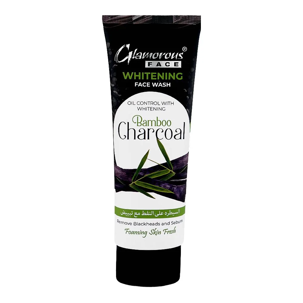 Glamourous Face Bamboo Charcoal Whitening Face Wash, For Oily Skin, 100g, GF-1019