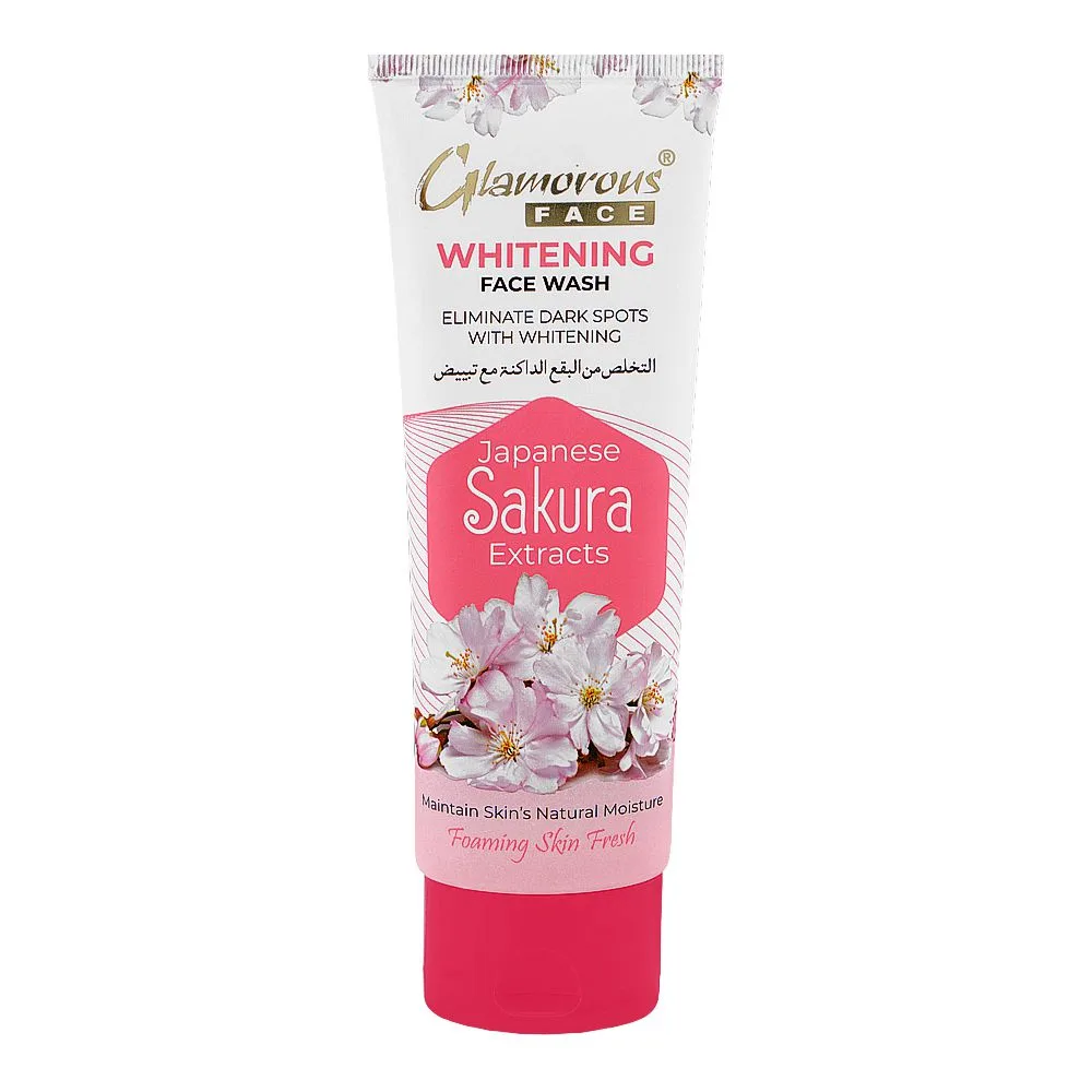 Glamourous Face Japanese Sakura Extracts Whitening Face Wash, For Eliminating Dark Spots, 100g, GF-1018
