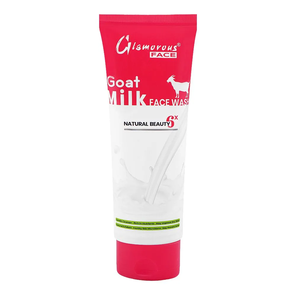 Glamourous Face Natural Beauty 6x Goat Milk Face Wash, For Dry Skin, 100g, GF-1028