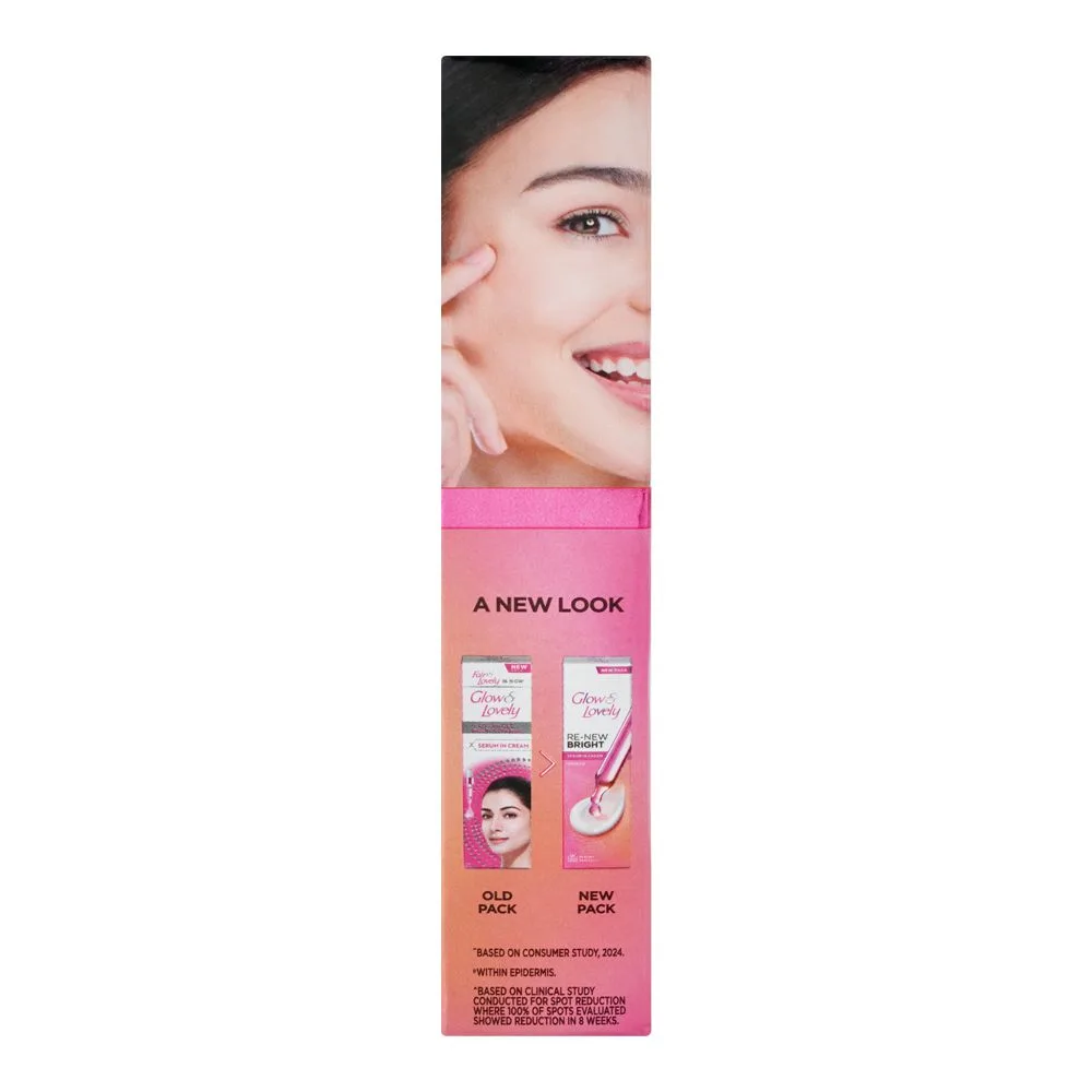 Comfortable casual glow & lovely re-new bright serum in cream, niacinamide, glycerin, 25g