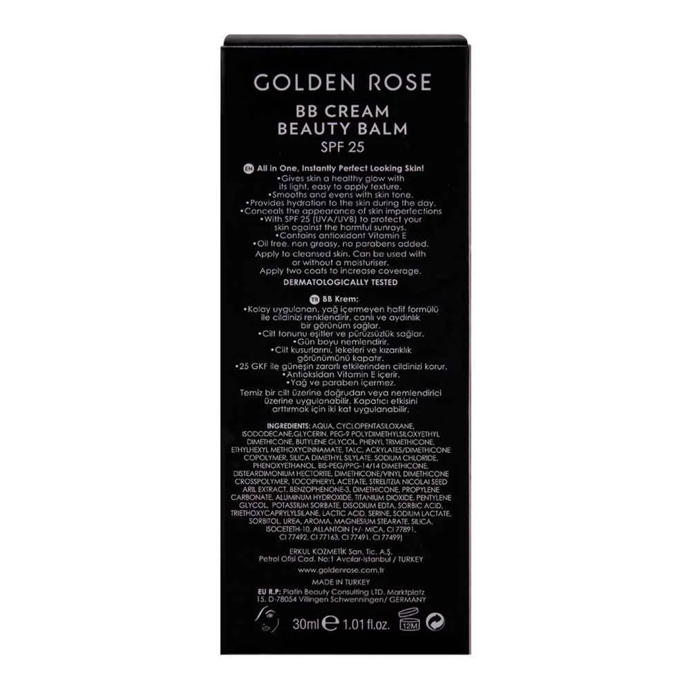 Comfortable casual golden rose bb cream beauty balm, spf 25, 03 natural