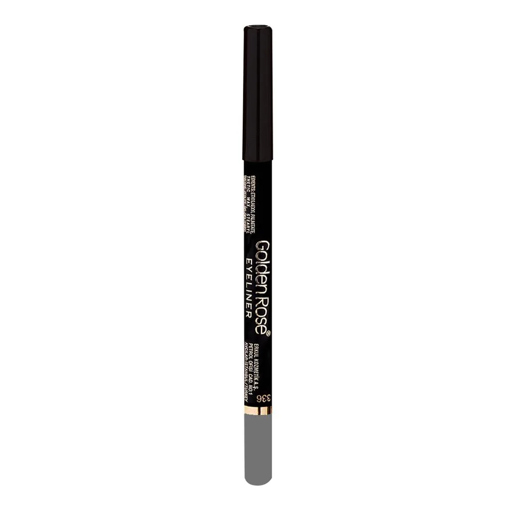 Side view of golden rose eyeliner pencil, 336
