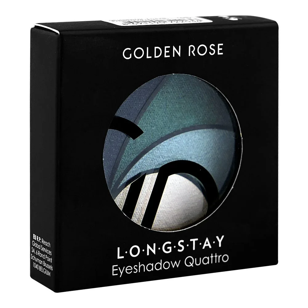 Side view of golden rose long stay eye shadow, paraben free, quattro 03, 3.5g