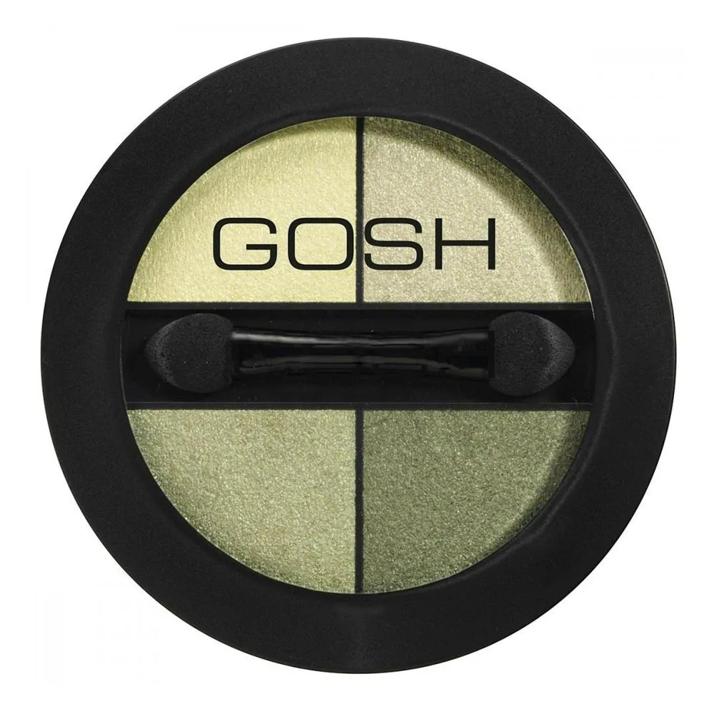 Side view of gosh quattro eyeshadow, q56 green valley, 3g