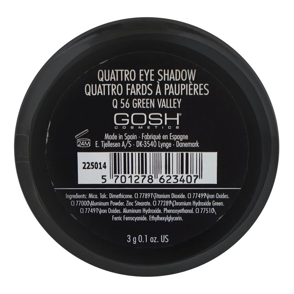 Comfortable casual gosh quattro eyeshadow, q56 green valley, 3g