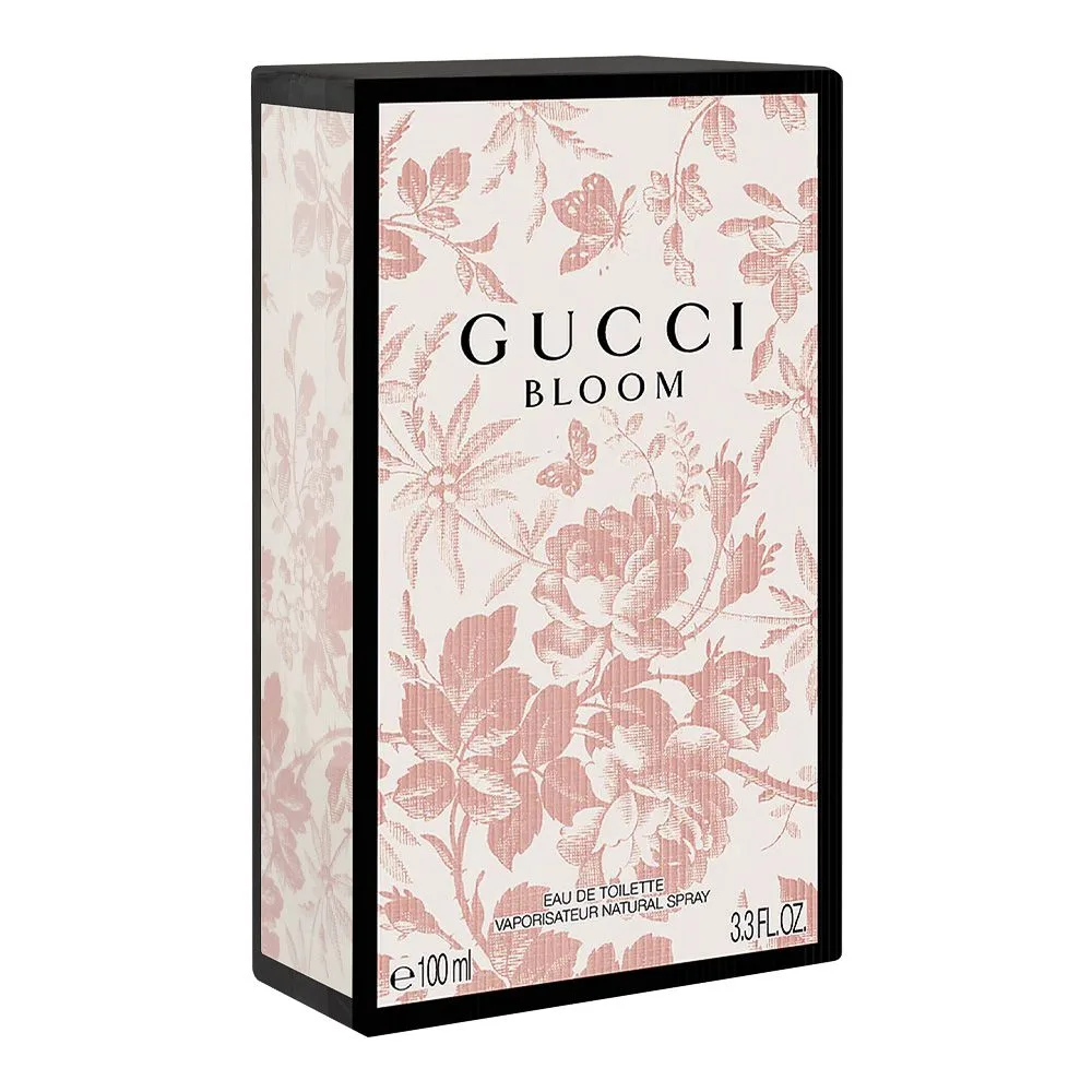 Side view of gucci bloom, eau de toilette, for women, 100ml