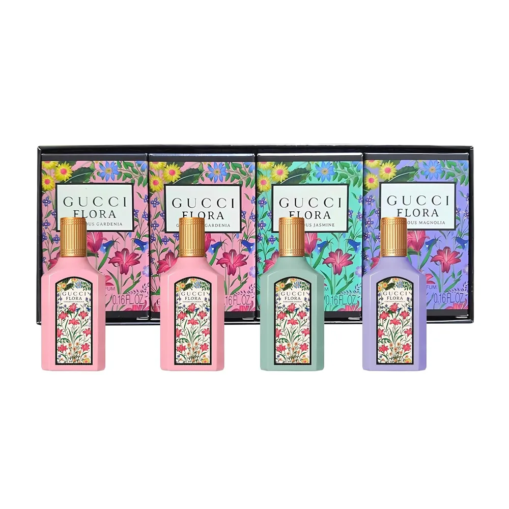 Gucci Flora Miniature Gift Set, For Women, Eau De Parfum, 4 X 5ml