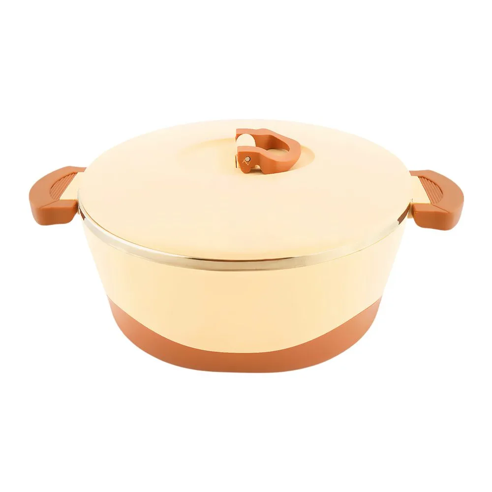 Comfortable casual happy ware hot pot with lockable lid, 26.5 x 20 x 11cm, 1800ml, beige, su-631