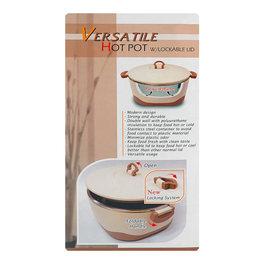 Premium everyday wear happy ware hot pot with lockable lid, 38 x 30 x 17cm, 6500ml, green, su-633