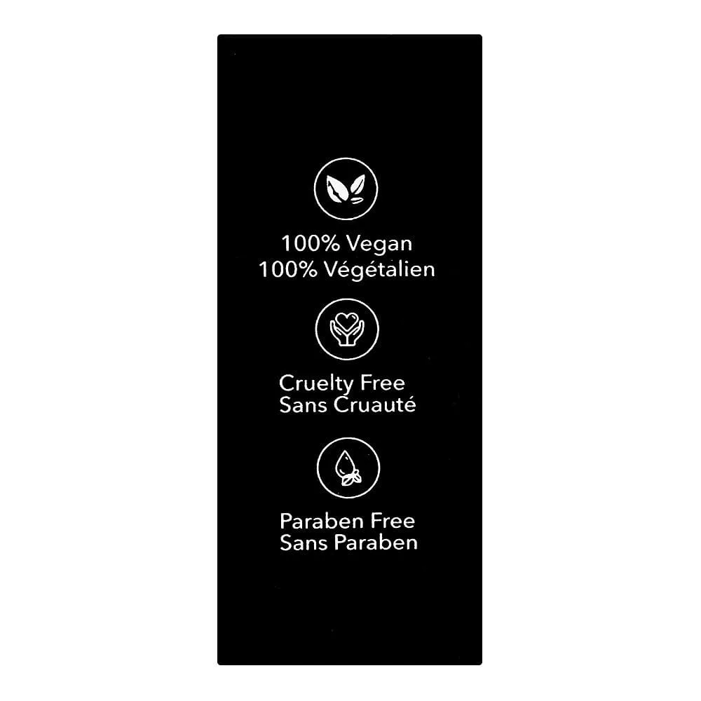Side view of hemani char glow face serum with activated charcoal, 30ml