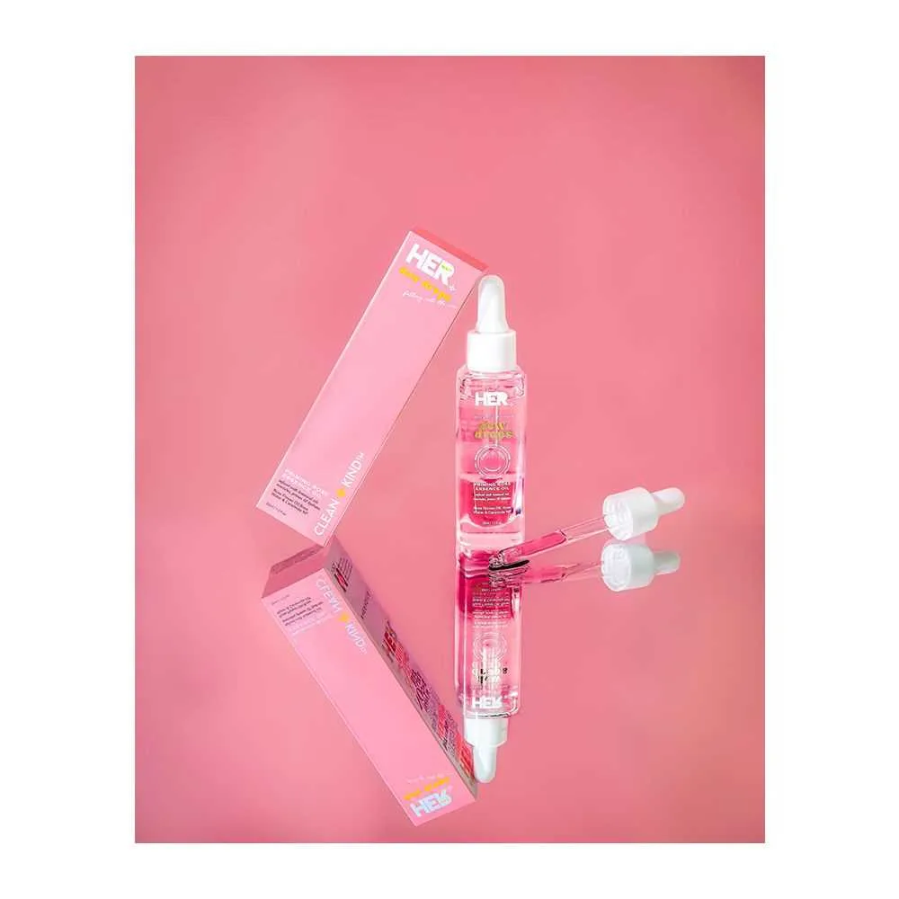 Premium everyday wear her beauty dew drops priming rose essence oil, 30ml
