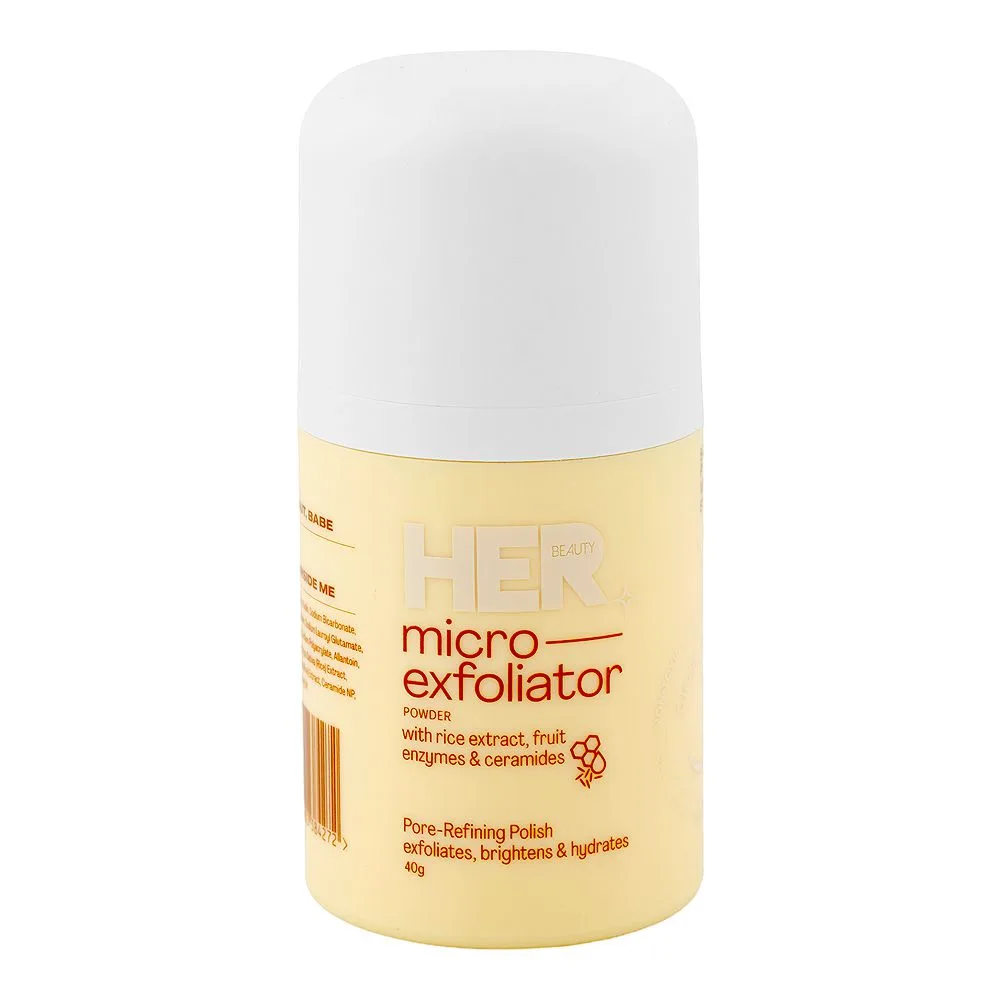 Her Beauty Micro Exfoliator Powder, Rice Extract, For Skin Brightening, 40g