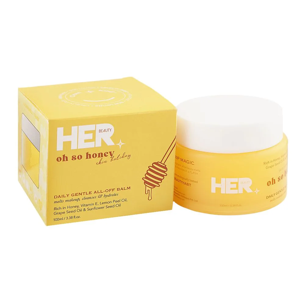 Her Beauty Oh So Honey Daily Gentle All-Off Balm, For All Types Of Skin, 100ml