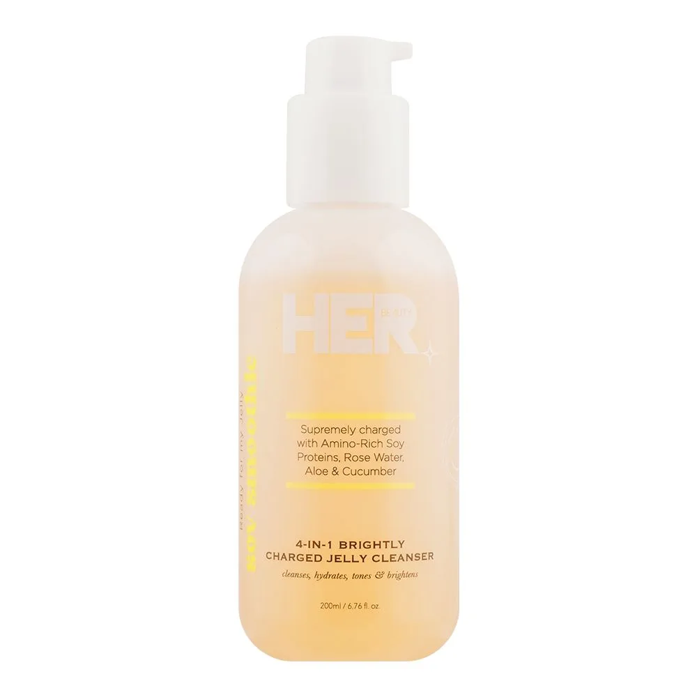 Her Beauty Soy Smoothie 4-In-1 Brightly Charged Jelly Cleanser, 200ml