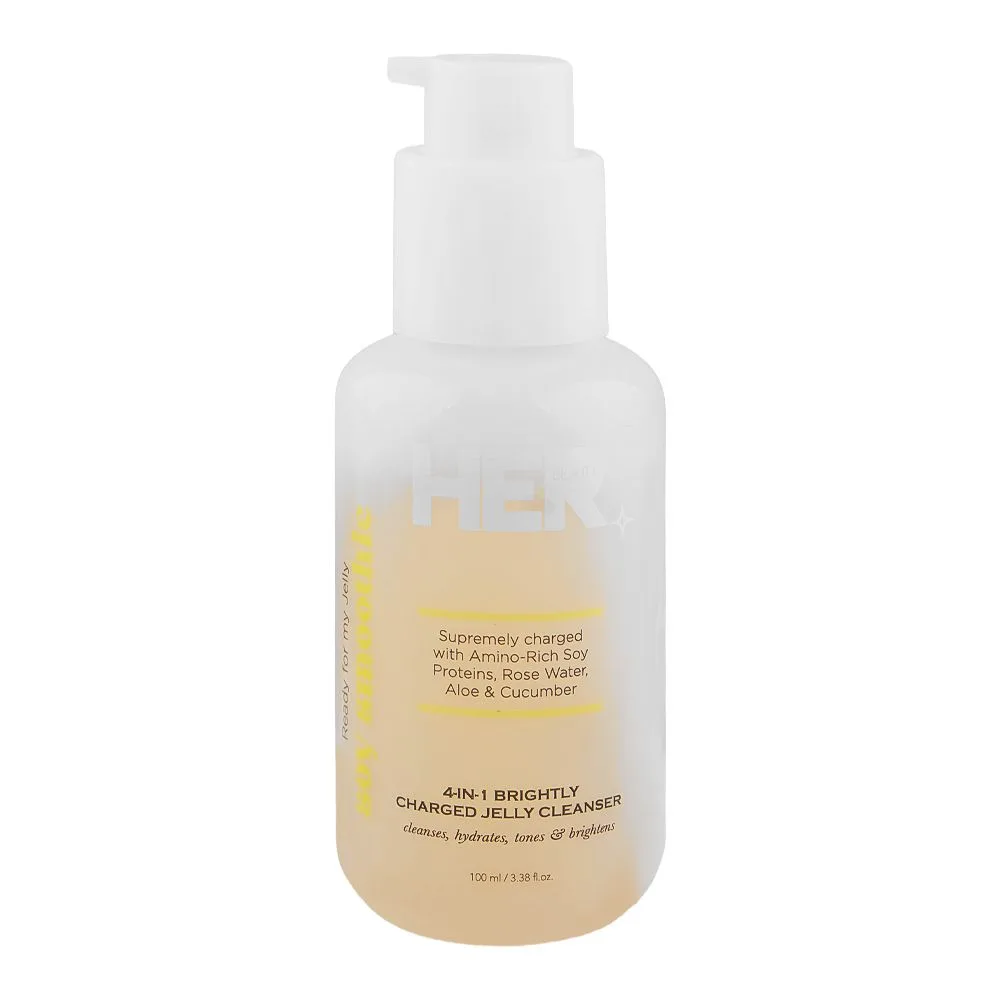 Her Beauty Soy Smoothie 4-In-1 Brightly Charged Jelly Cleanser, For Hydrates & Brightens Skin, 100ml