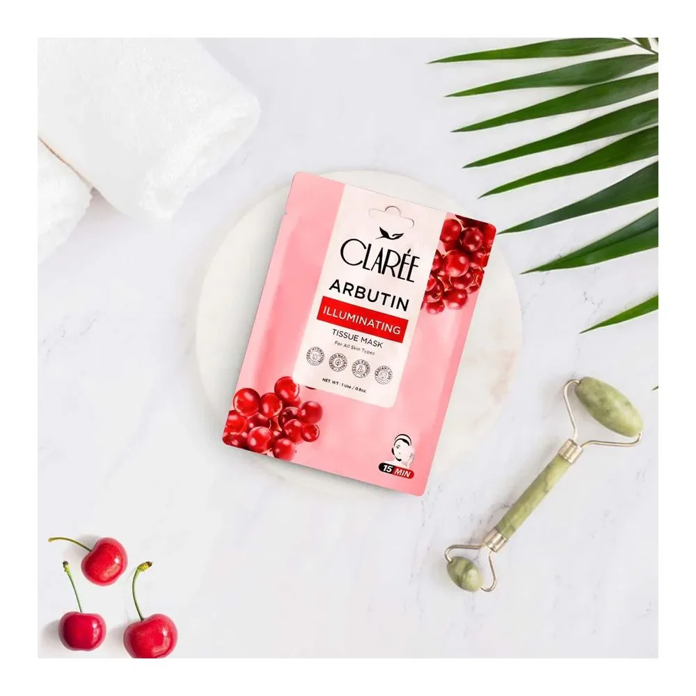 Comfortable casual herbion naturals claree arbutin illuminating tissue mask, for all skin types