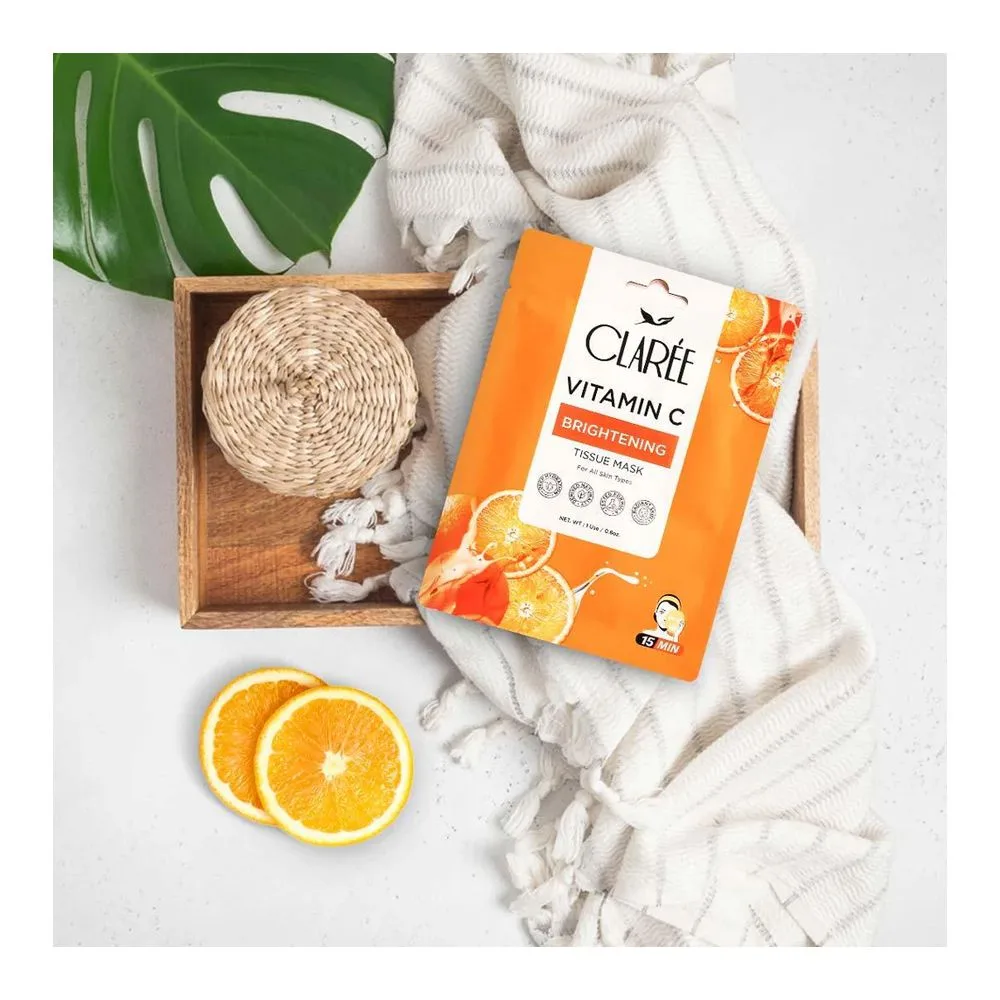 Comfortable casual herbion naturals claree vitamin c brightening tissue mask, for all skin types
