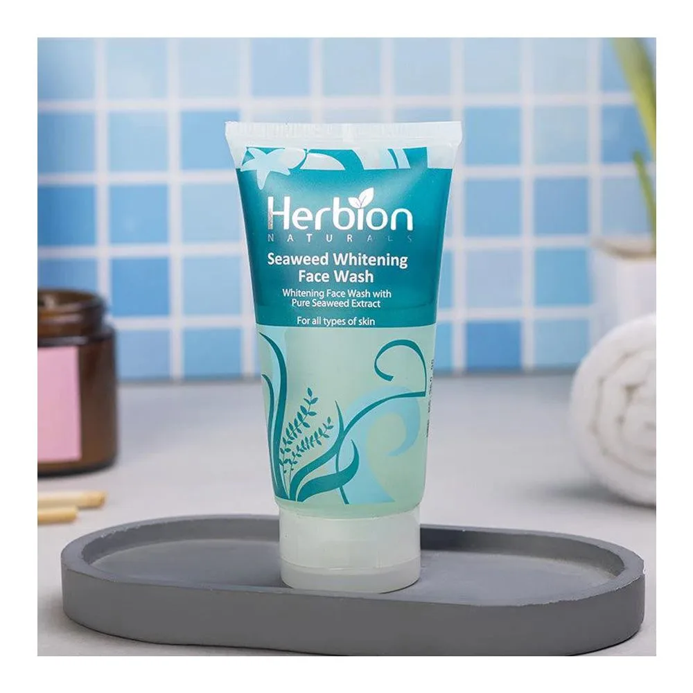 Comfortable casual herbion naturals seaweed whitening face wash, for all skin types, 100ml