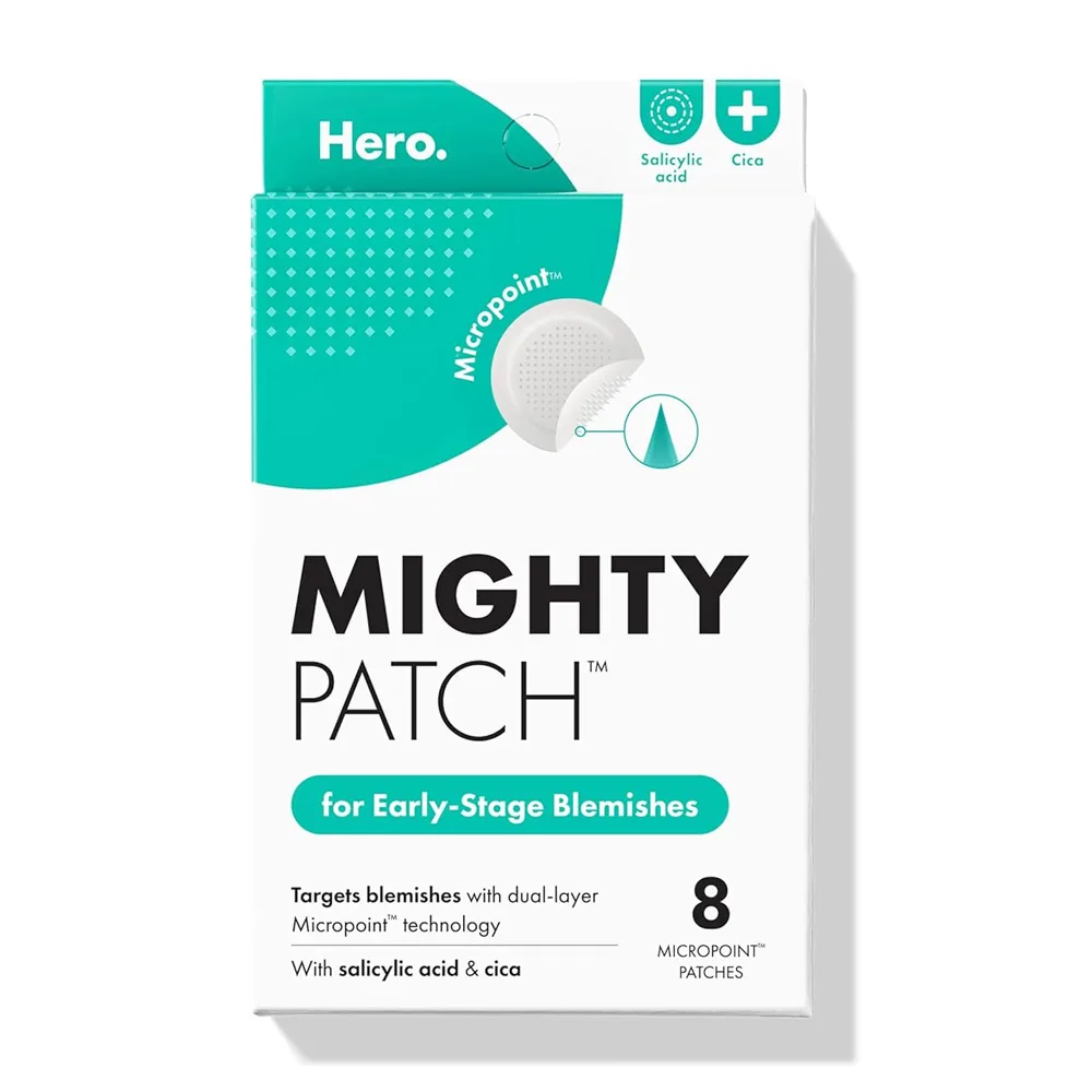 Hero Cosmetics Micropoint Pimple Patch, Salicylic Acid, Cica, For Acne-Prone Skin, 8-Pack