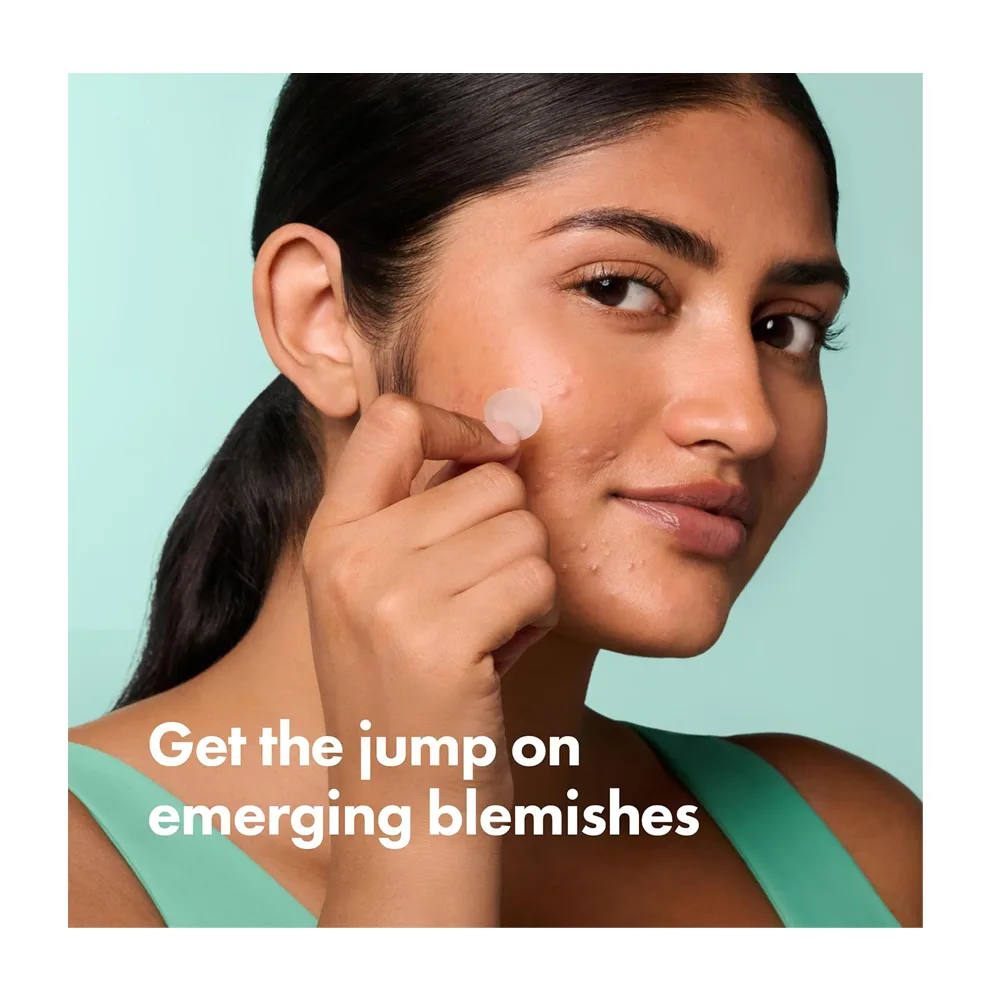 Side view of hero cosmetics micropoint pimple patch, salicylic acid, cica, for acne-prone skin, 8-pack