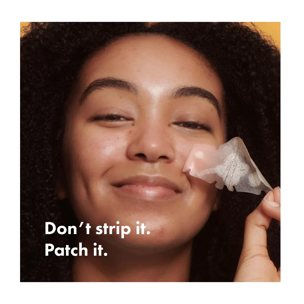 Side view of hero cosmetics mighty nose patch, for all types of skin, 8-pack