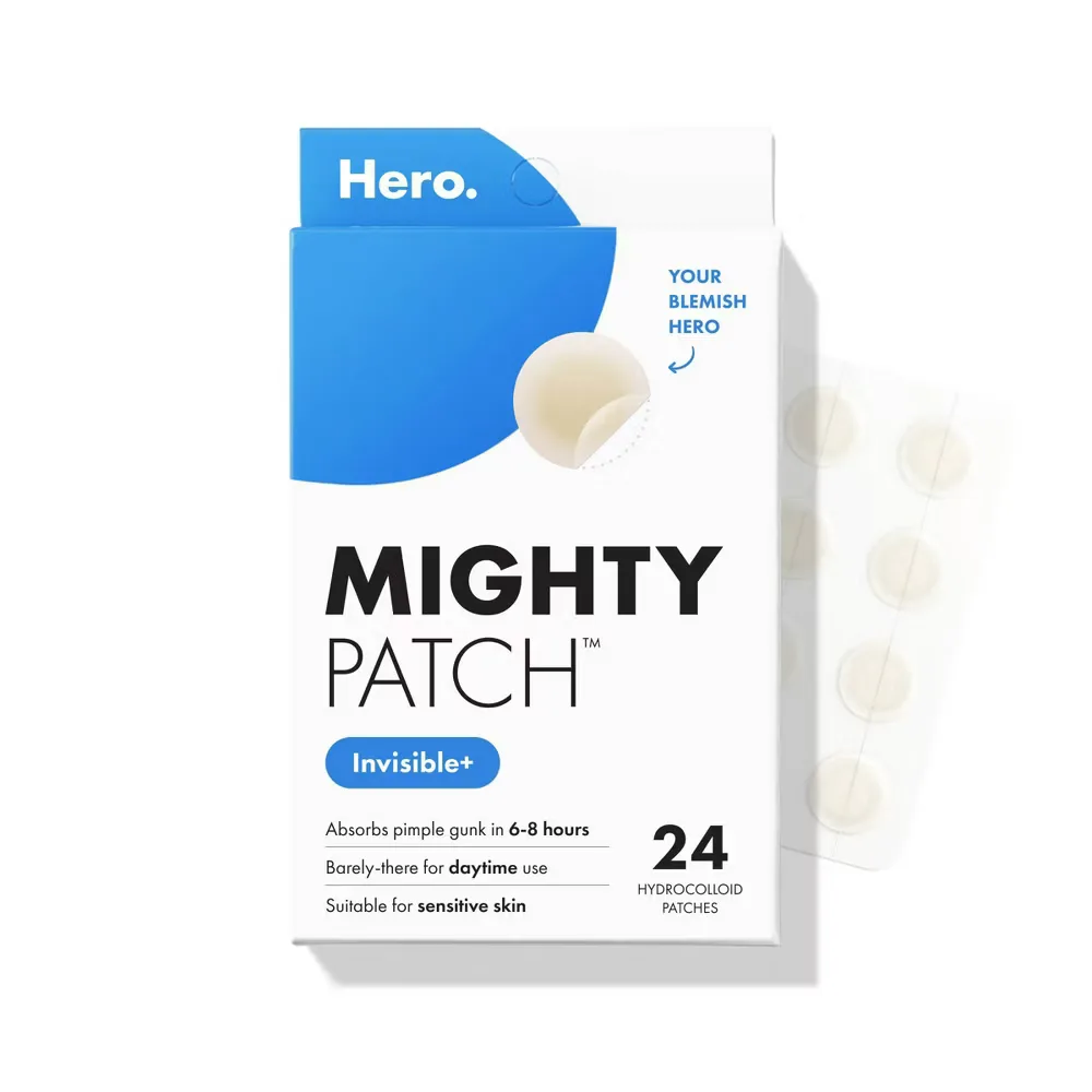 Hero Cosmetics Mighty Pimple Patch Invisible+ For Sensitive Skin, 24-Pack