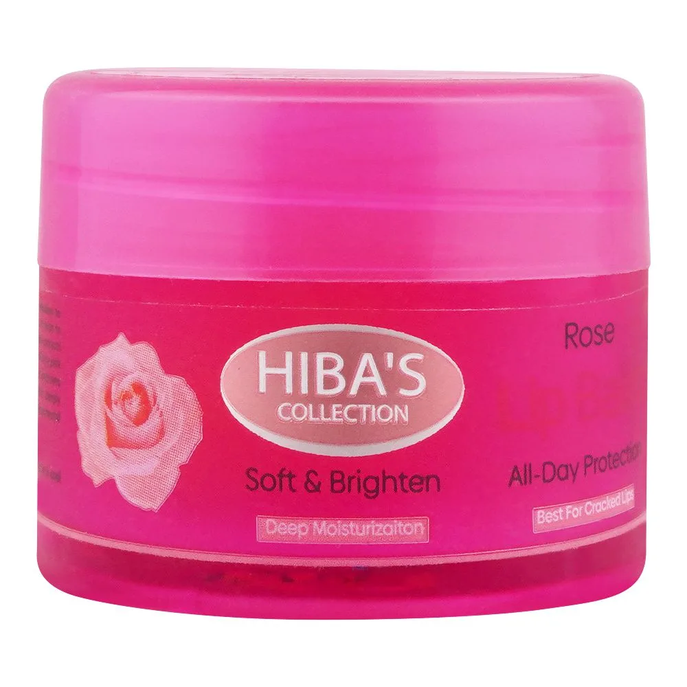 Hiba's Collection Rose Lip Balm, Best For Cracked Lips, 15ml